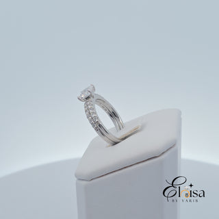 SS925 Simple Square Duo Ring