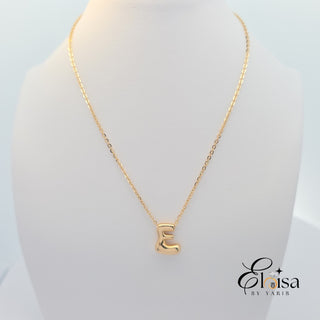 14Kt Chubby Initial E Necklace