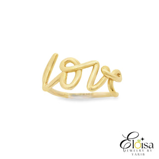 Medium Cursive Love Ring