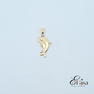 14Kt Two Dolphin Pendant