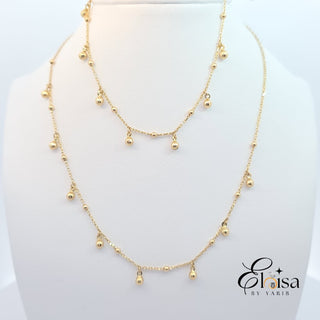 14Kt Dangling Gold Ball Set