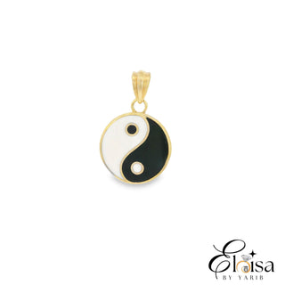 Enamel Yin and Yang Pendant