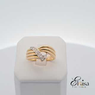 14Kt Diamond Check Ring