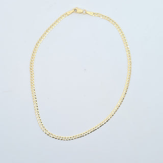 14Kt Curb Link Anklet 2.6MM