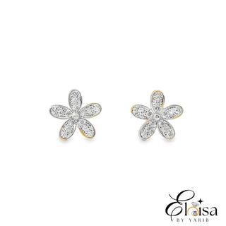 Five Round Petal Flower Stud Earrings