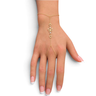 10Kt Plain Butterfly Clon Bracelet