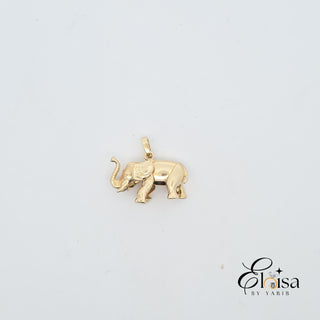 14Kt Solid Elephant Pendant