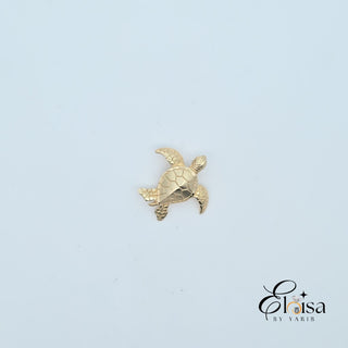 14Kt Satin Turtle Pendant