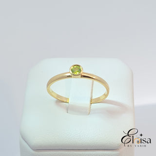 14Kt Band with Bezel Peridot