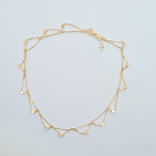 14Kt Fancy Dangling Anklet