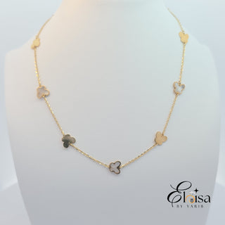 14Kt Butterfly Necklace - Black