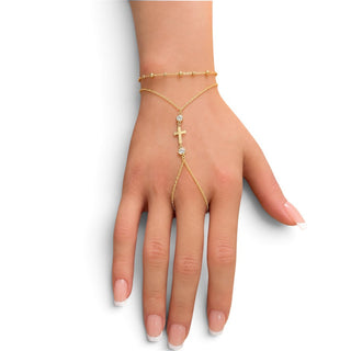 10Kt Plain Cross Clon Bracelet