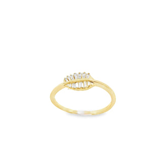 14K Open Star Diamond Ring