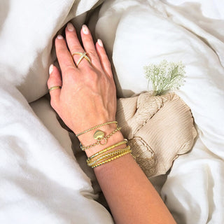 14Kt Moon Cut Style Bracelet