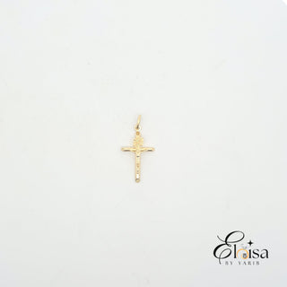 14Kt Small Tube Cross Pendant