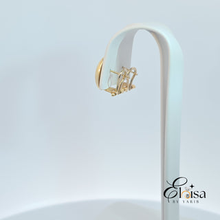 14Kt Marina Puff Omega Earring