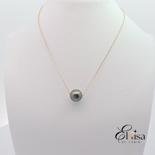 14Kt Black 8MM Pearl Necklace