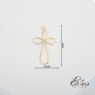 14Kt Loop Cross Pendant