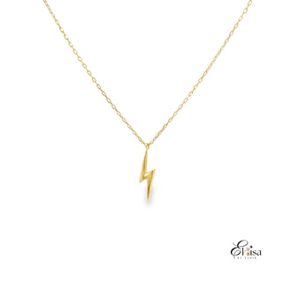 14Kt Plain Bolt Necklace