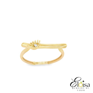 14Kt Bar With Eye Ring