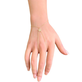 14Kt Micro Pave Star Clon Bracelet