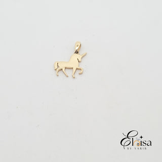14Kt Polished Unicorn Silhouette Pendant