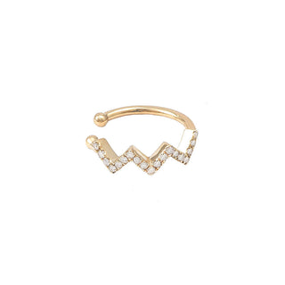 14K Zipzap Diamond Earring Cuff