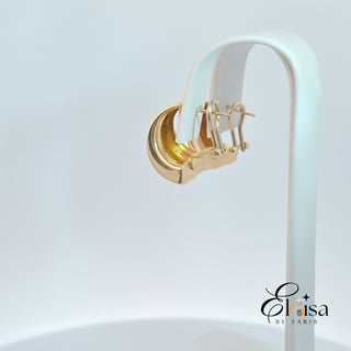 14Kt Like Three Omega Earring