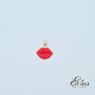 14K Red Lips Pendant
