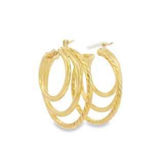 Three in One Hoops Earring  29 MM