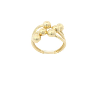 14Kt Six Half Ball Ring