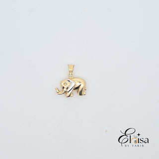 14Kt Puff Elephant Pendant