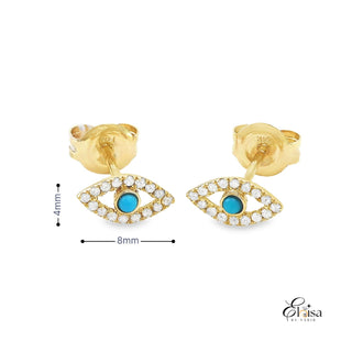 Eye Turquoise and Diamond Earring