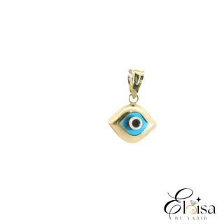 14K Slanted Eye Pendant