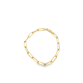 14Kt Solid Paper Clip Bracelet