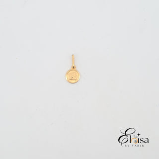 14Kt Italian Angel Medal Pendant 8.5MM