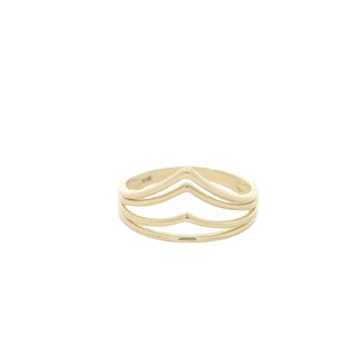 14Kt Pointe Wave Ring