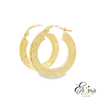 14K Flat VS Hoops Earrings 23 MM