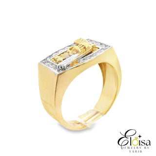 Golden Ring with Intricate Design