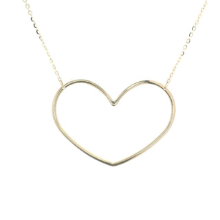 14Kt Open Large Heart Necklace