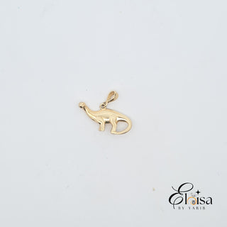 14Kt Solid Dinosaur Pendant