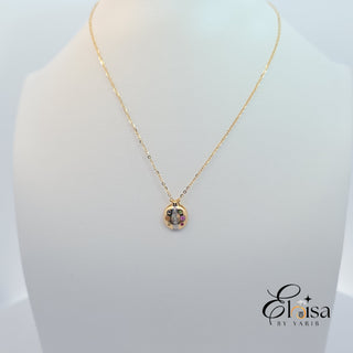 14Kt Diamond and Multi-Gem Lady Bug Necklace