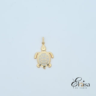 14K Ultra Fancy Turtle Pendant