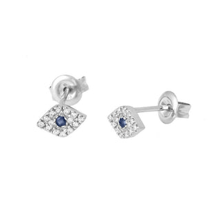 14Kt Diamond and Sapphire Eye Earring