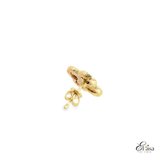 Flower Diamond Gold Earring