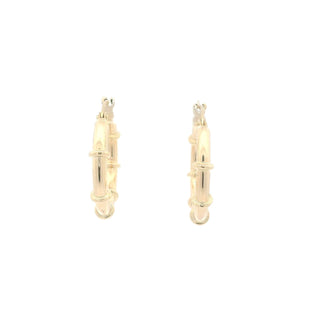 14K Fancy Hoops Earrings 20 MM