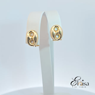 14Kt Marina Puff Omega Earring