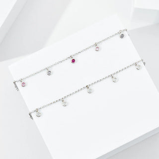 Cubic Zirconia Charm Girls Bracelet