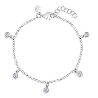 Cubic Zirconia Charm Girls Bracelet