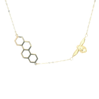 Honeycomb and Bee Necklace